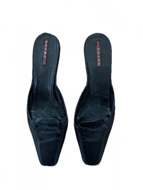 Prada Black leather Mules Size 40